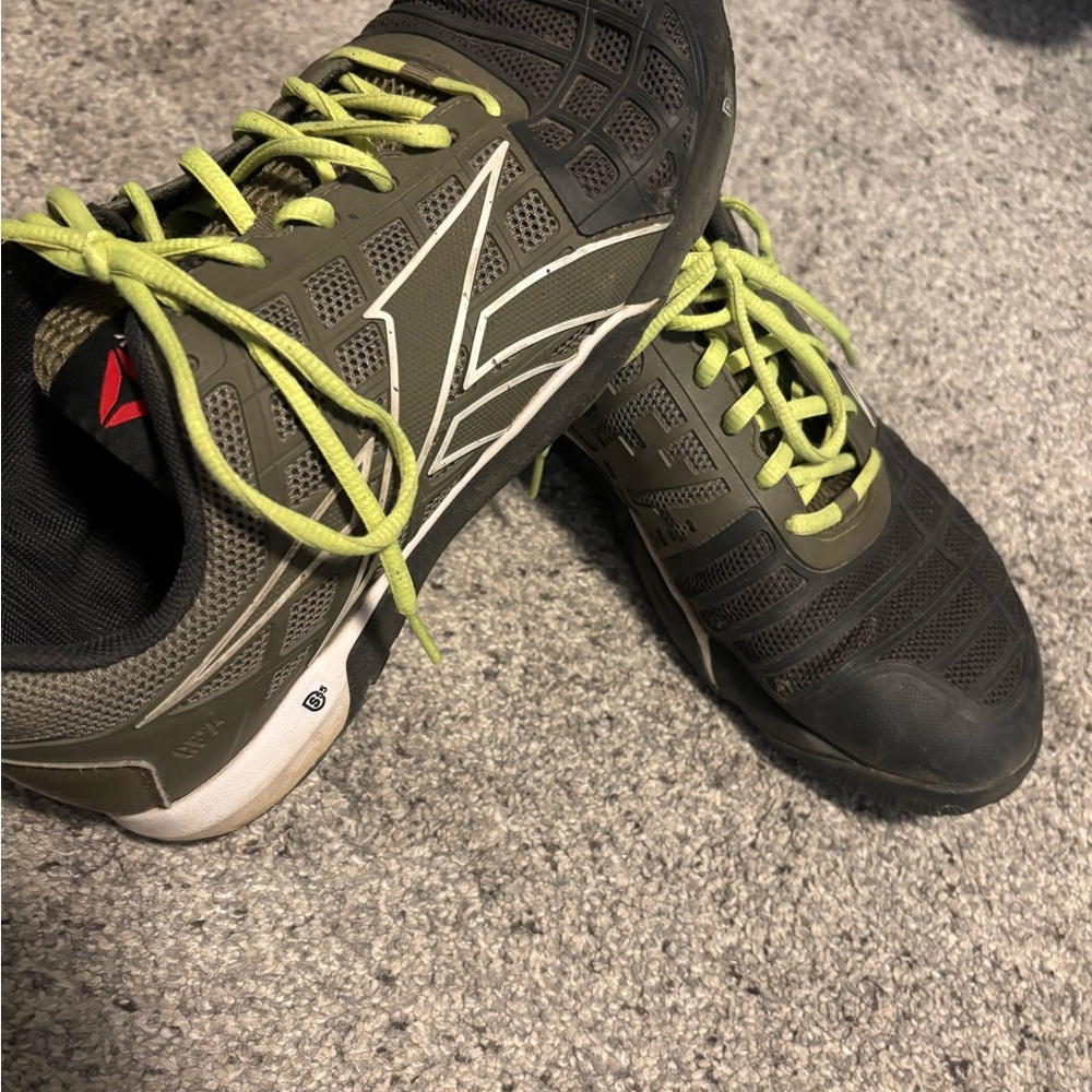 Reebok Men's Black and Olive Athletic Shoes - Picture 2 of 2